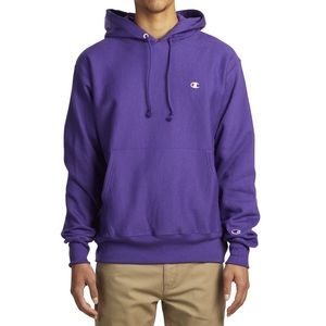 Purple Champion Reverse Weave Pullover Hoodie